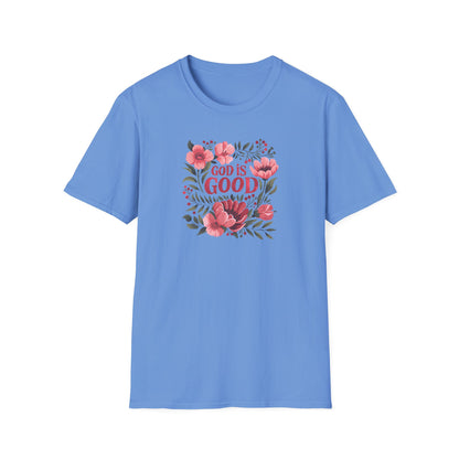 Floral "God is Good" - T-Shirt for Inspirational Wear