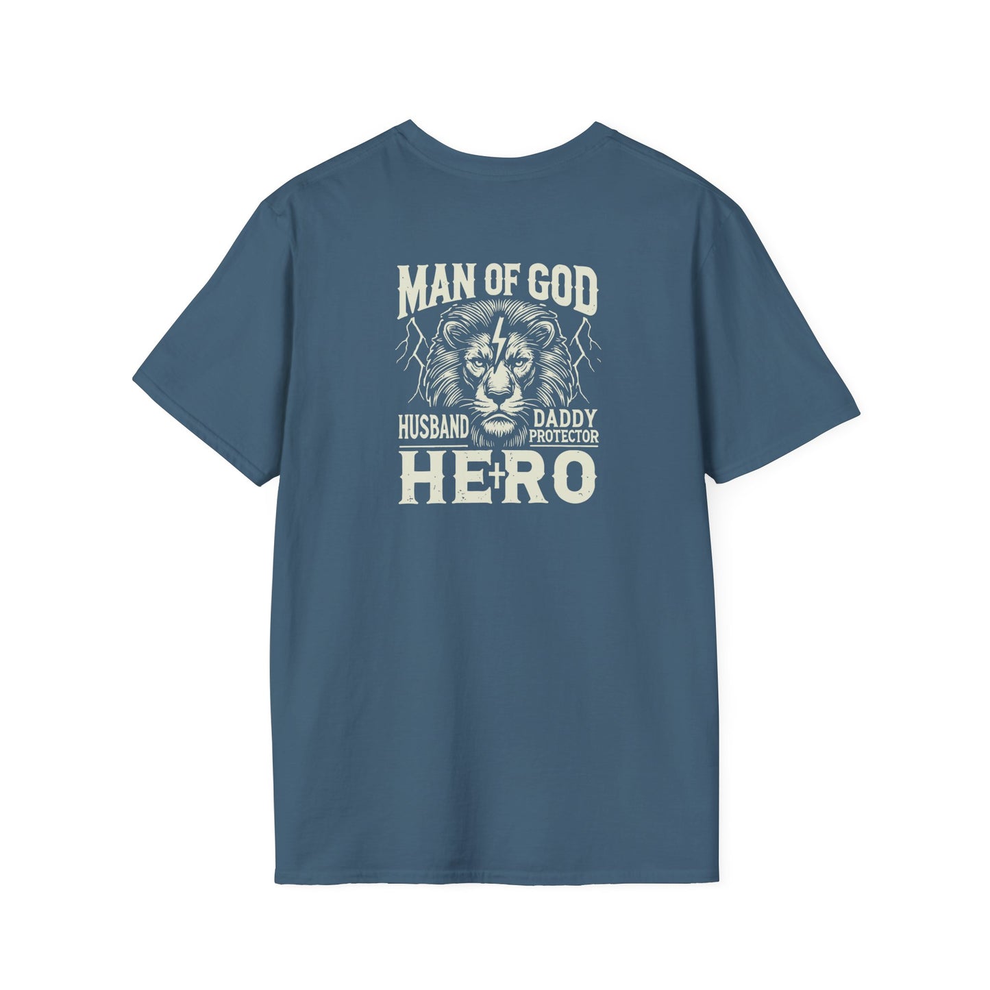 "Man of God Hero" Unisex Softstyle T-Shirt
