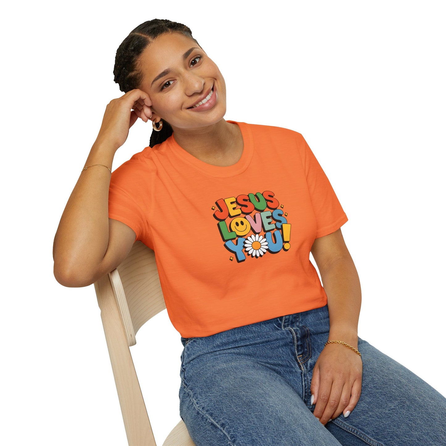 "Jesus Loves You" - Unisex Softstyle T-Shirt – Vibrant Faith-Inspired Tee