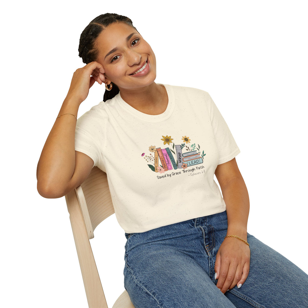 Flowers & Books Unisex Softstyle T-Shirt