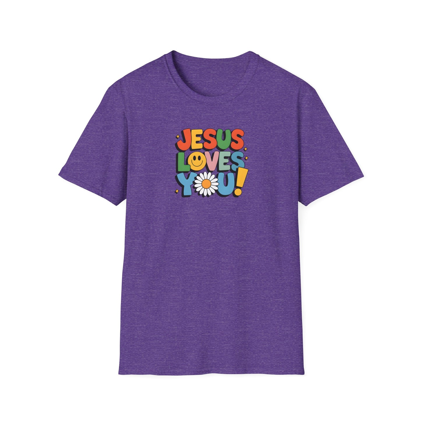"Jesus Loves You" - Unisex Softstyle T-Shirt – Vibrant Faith-Inspired Tee
