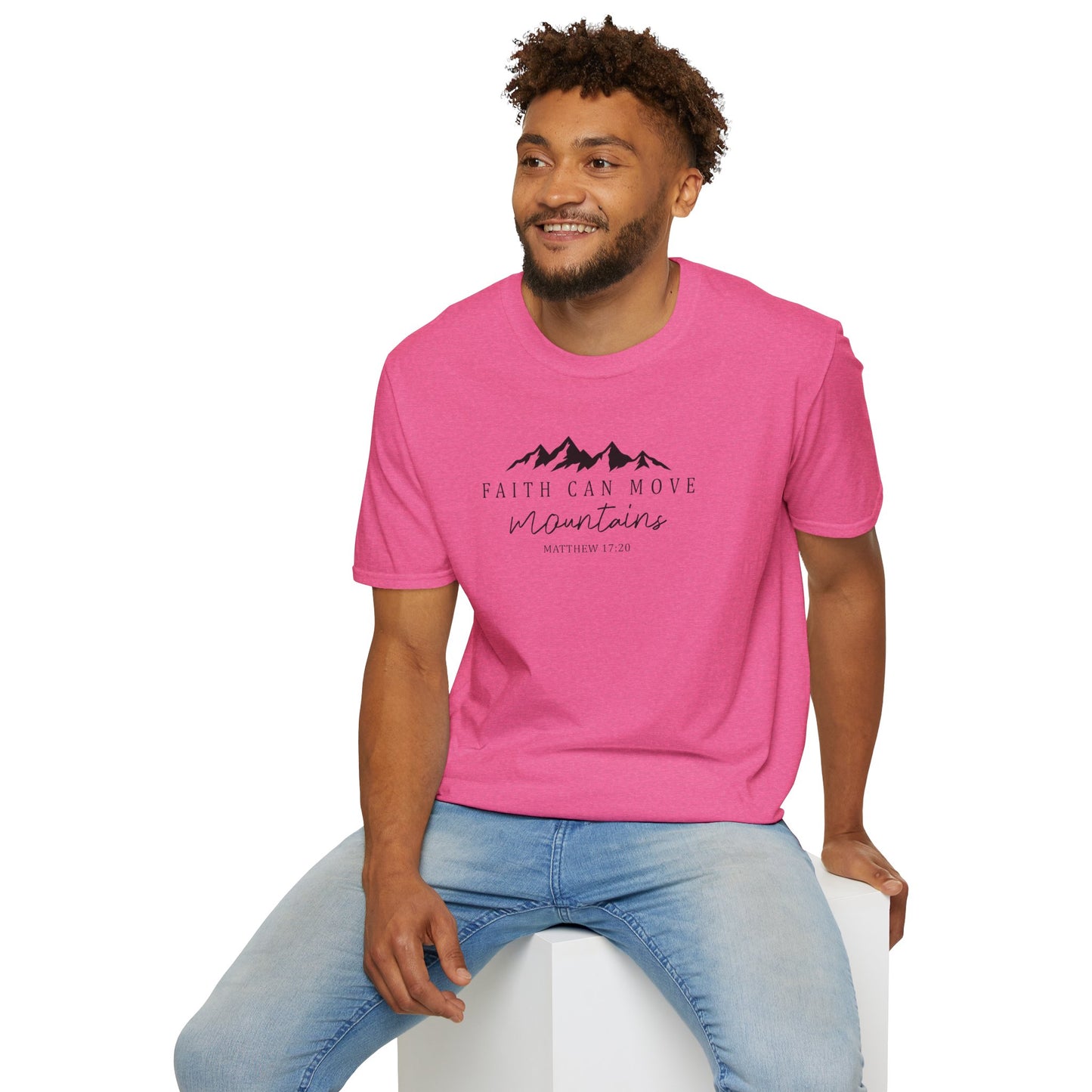Faith Can Move Mountains D-2 Unisex Softstyle T-Shirt