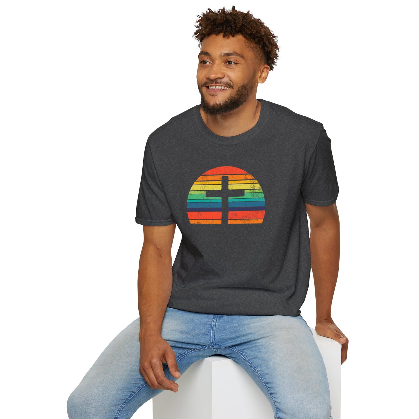 Retro Cross Unisex Softstyle T-Shirt