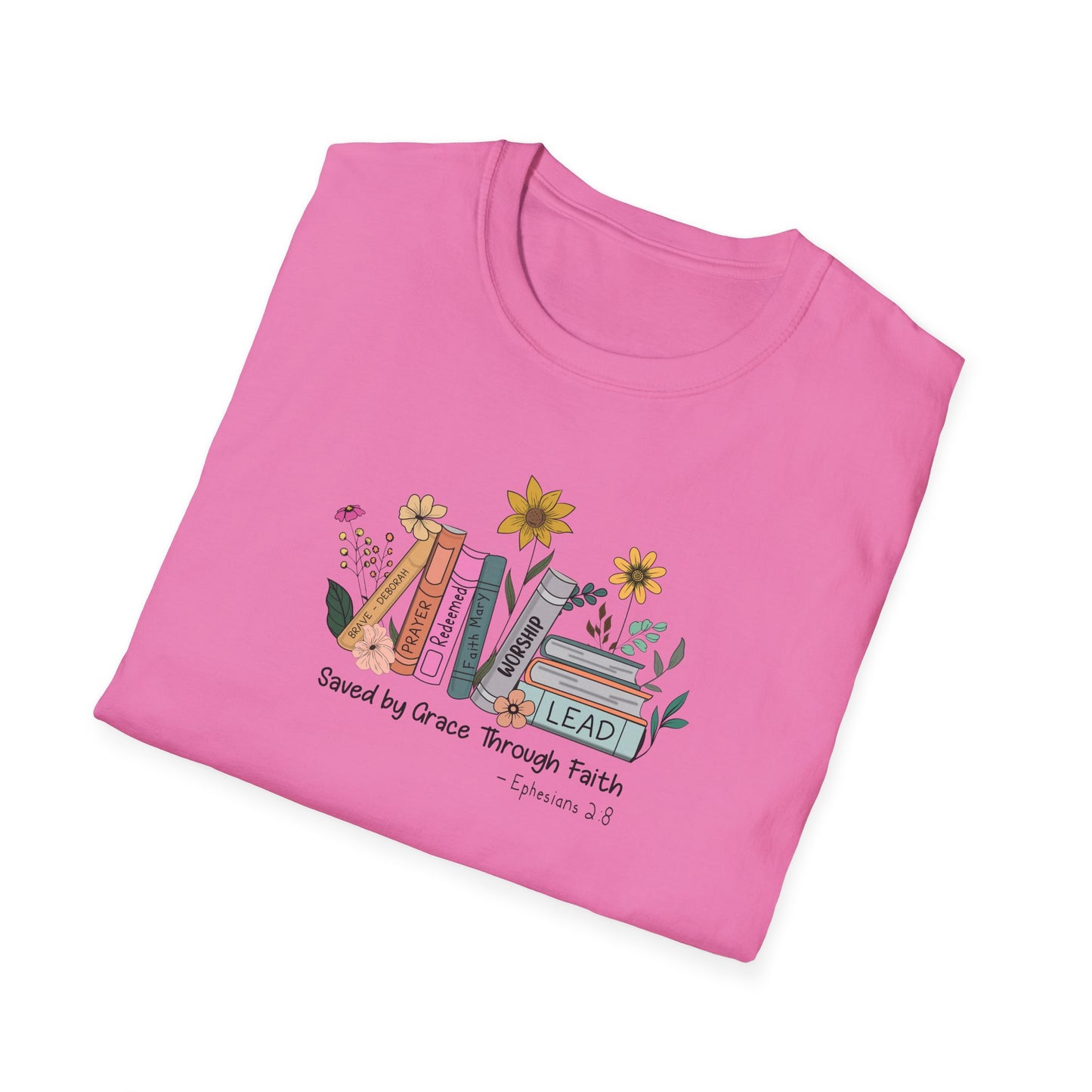 Flowers & Books Unisex Softstyle T-Shirt