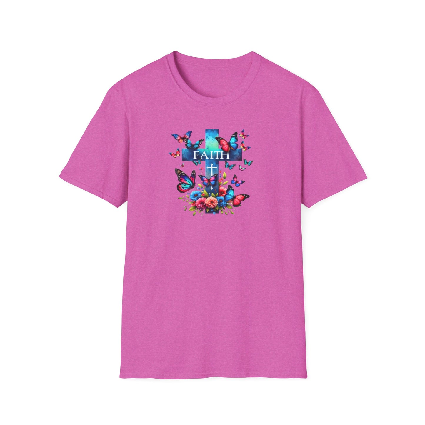 "Faith and Nature" -  Unisex T-Shirt - Christian, Butterfly Design