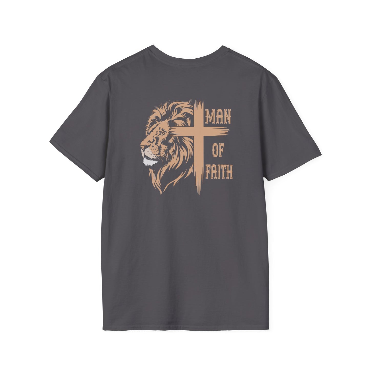 "Man of Faith" Back Print Unisex Softstyle T-Shirt