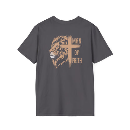 "Man of Faith" Back Print Unisex Softstyle T-Shirt