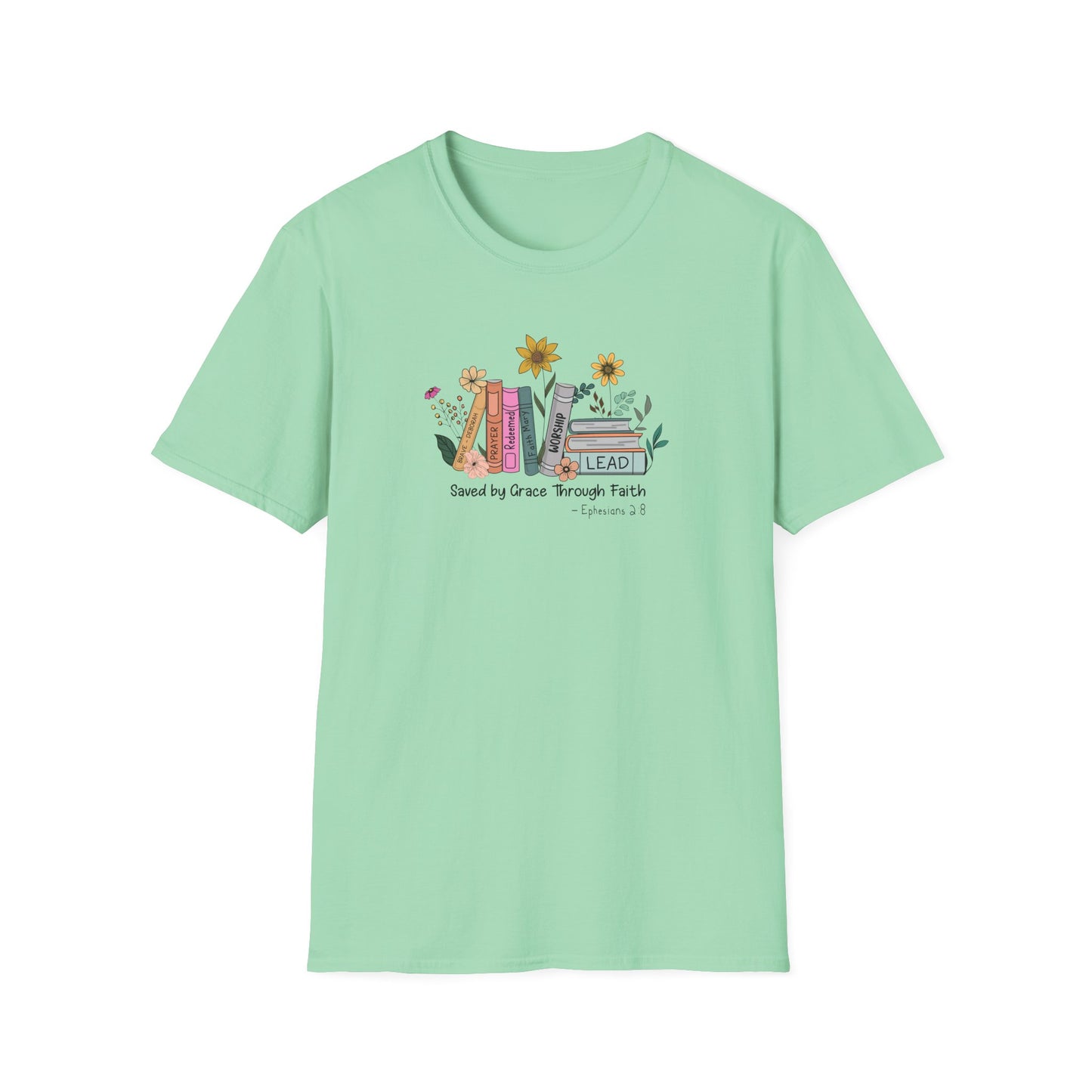 Flowers & Books Unisex Softstyle T-Shirt