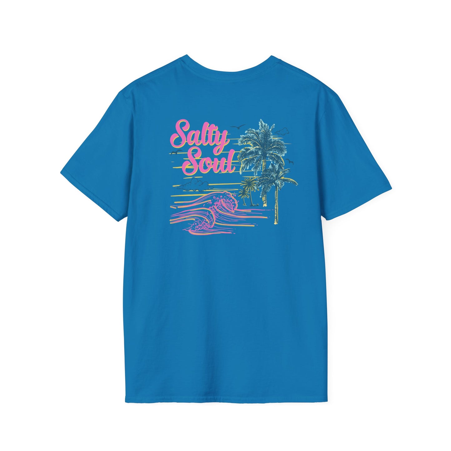 "Salty Soul" Back Print Unisex Softstyle T-Shirt