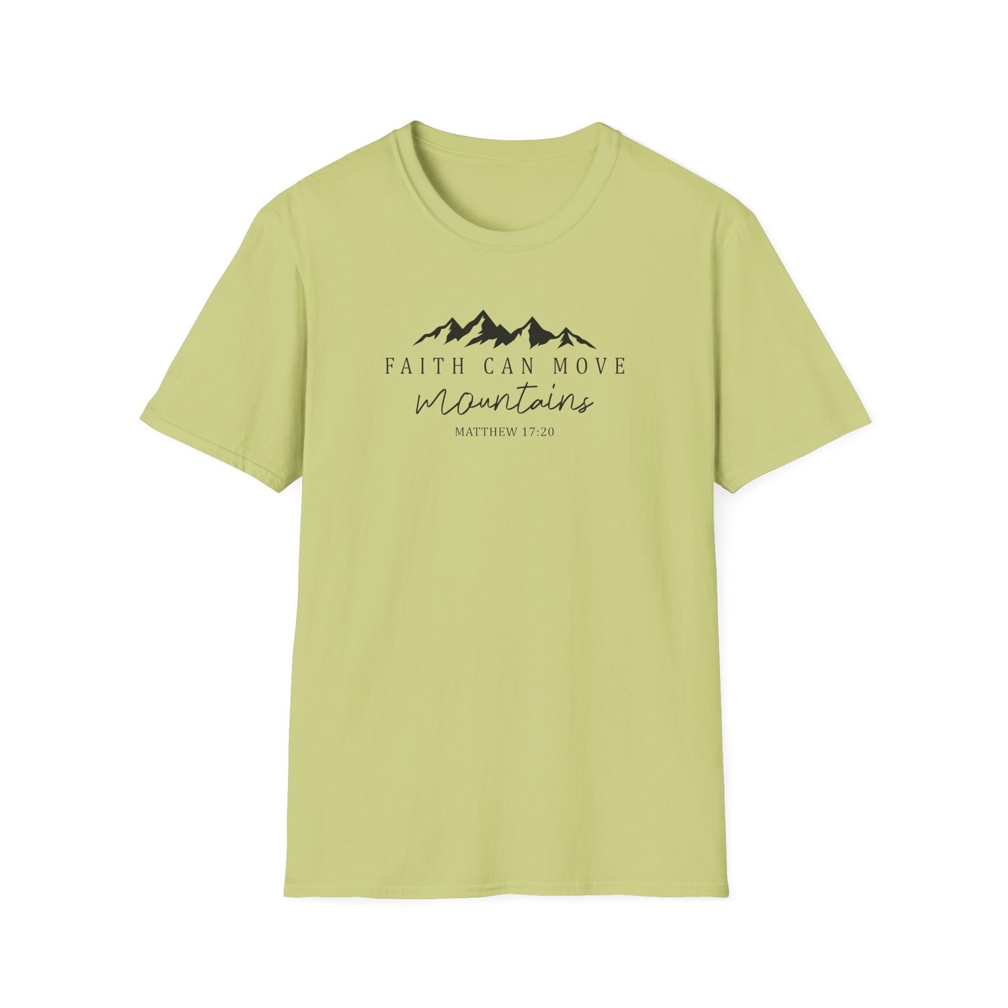 Faith Can Move Mountains D-2 Unisex Softstyle T-Shirt