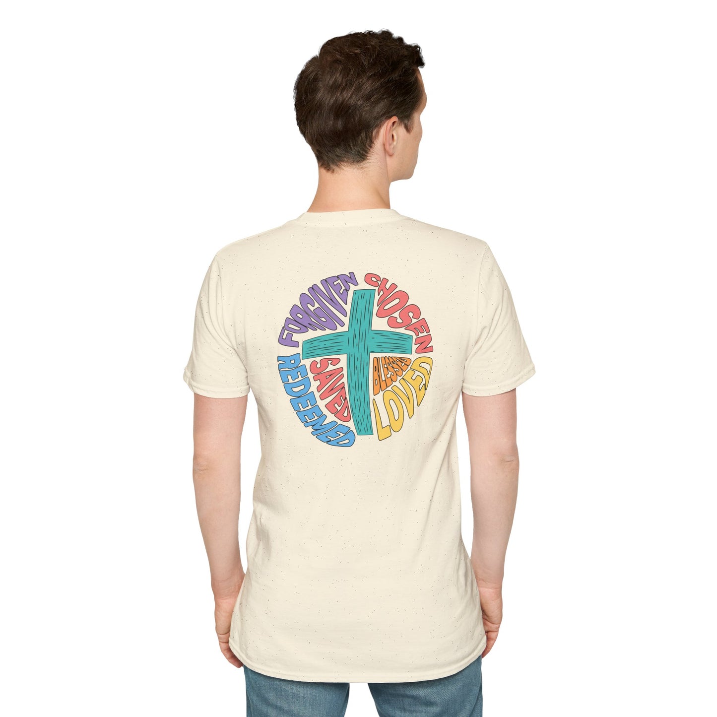 Retro Cross Circle - Unisex Softstyle T-Shirt