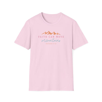 Faith Can Move Mountains Unisex Softstyle T-Shirt