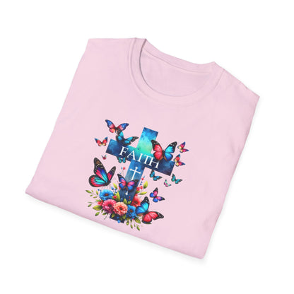 "Faith and Nature" -  Unisex T-Shirt - Christian, Butterfly Design