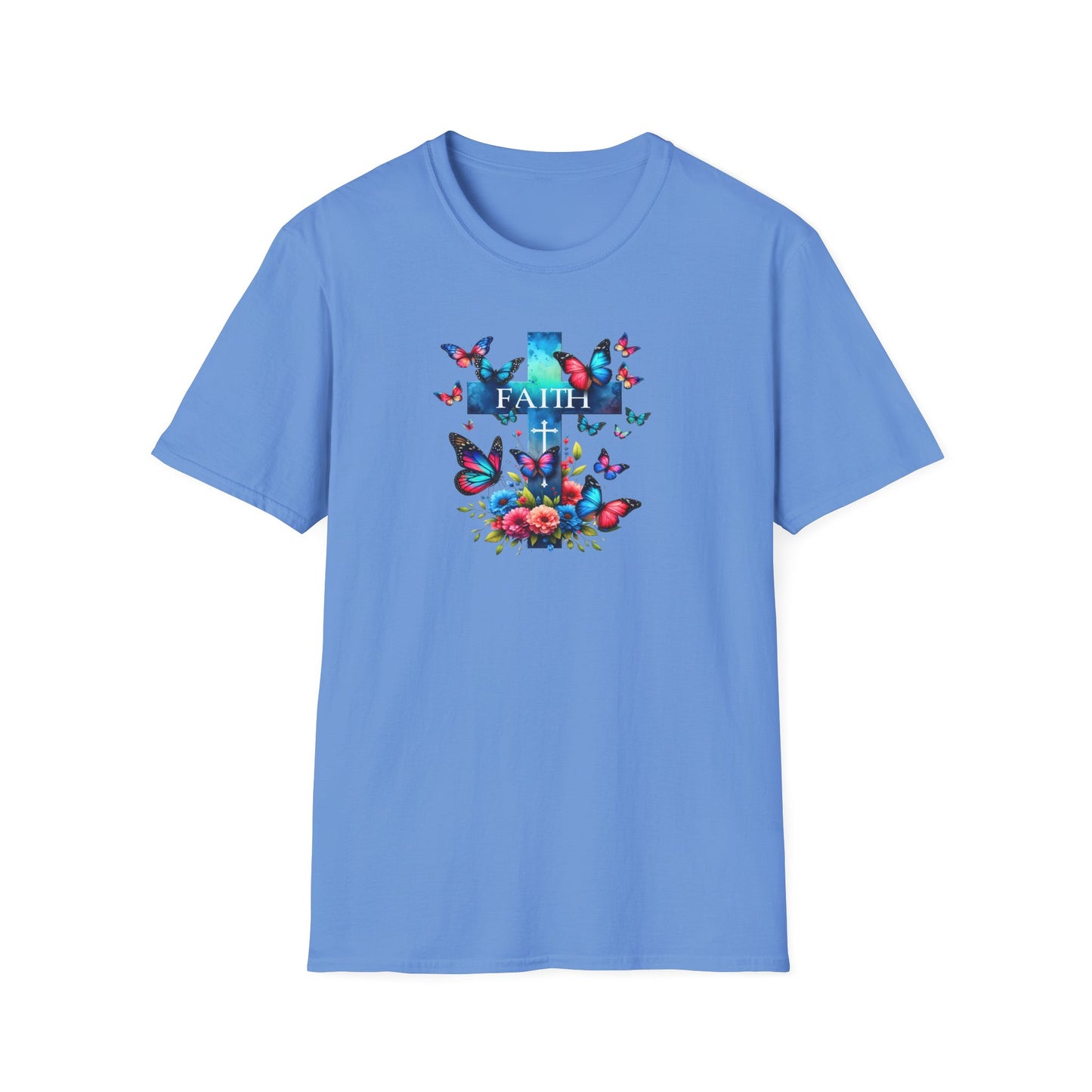 "Faith and Nature" -  Unisex T-Shirt - Christian, Butterfly Design