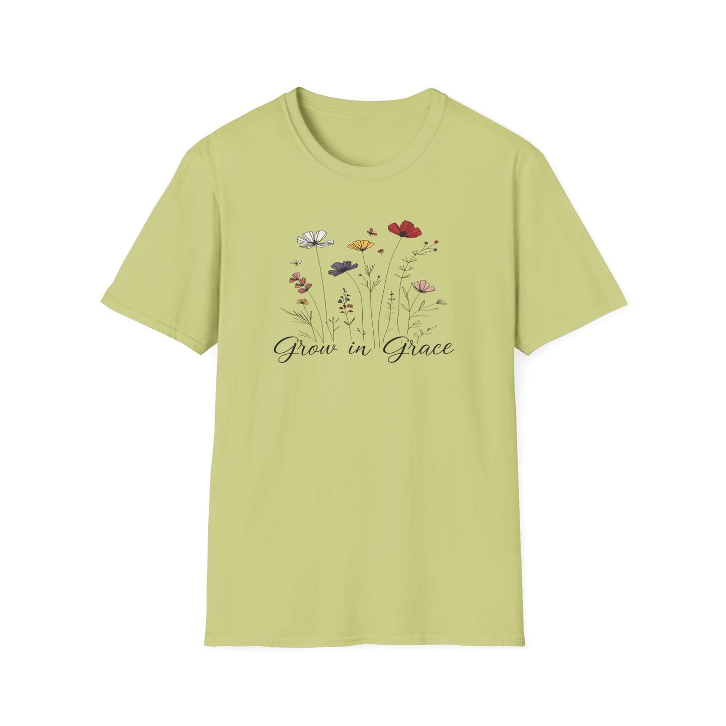 "Grow in Grace" Daisies - Unisex Softstyle T-Shirt