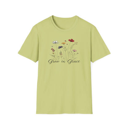 "Grow in Grace" Daisies - Unisex Softstyle T-Shirt