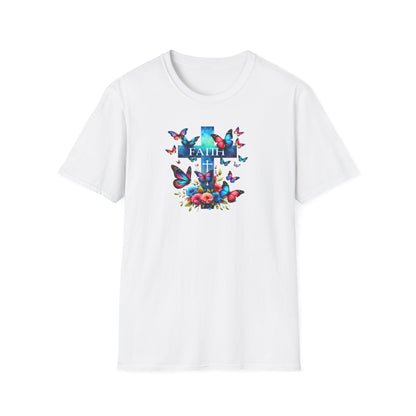 "Faith and Nature" -  Unisex T-Shirt - Christian, Butterfly Design