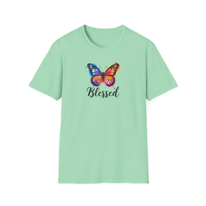 Color Splat Butterfly Unisex Softstyle T-Shirt