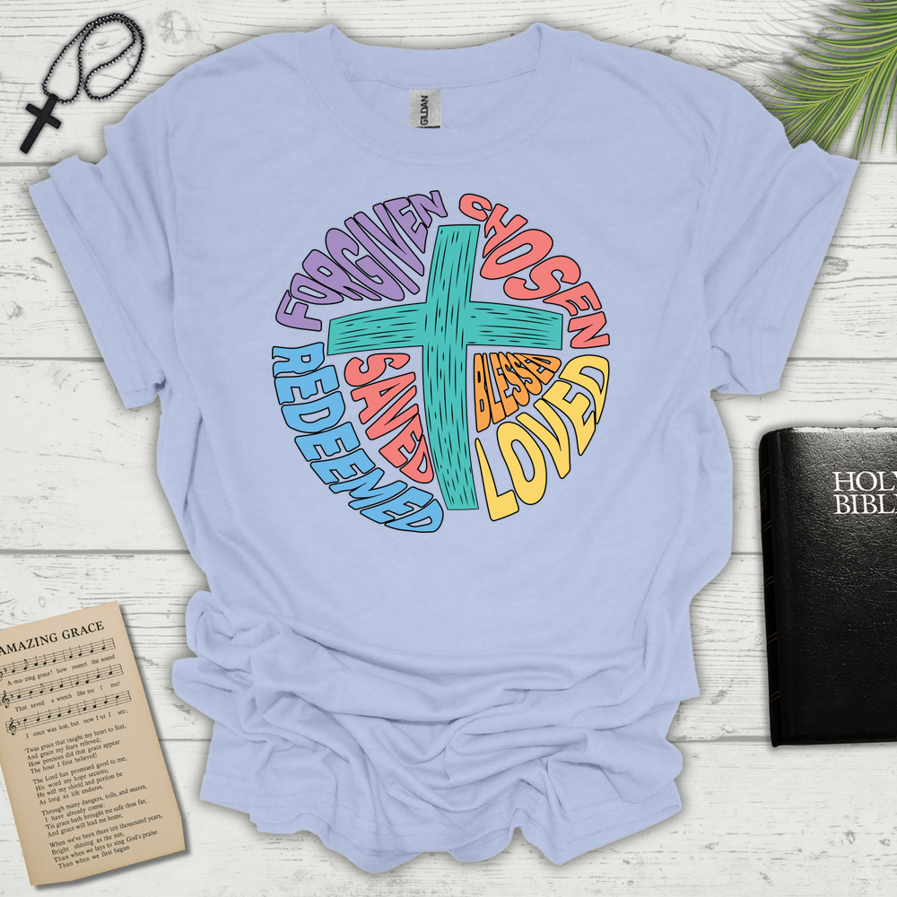 Cross Word Circle - Light Blue