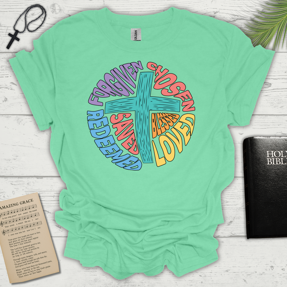 Cross Word Circle - Mint Green