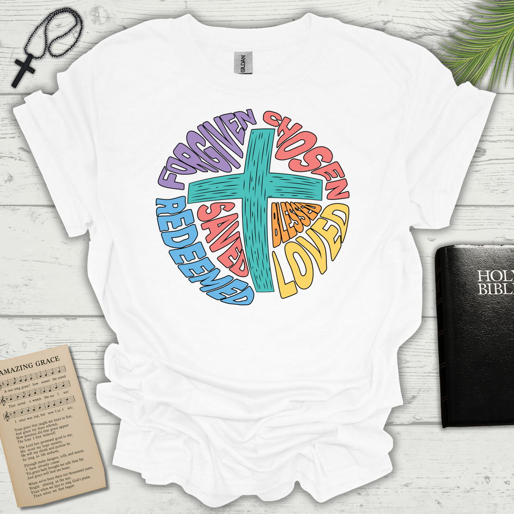 Cross Word Circle - White