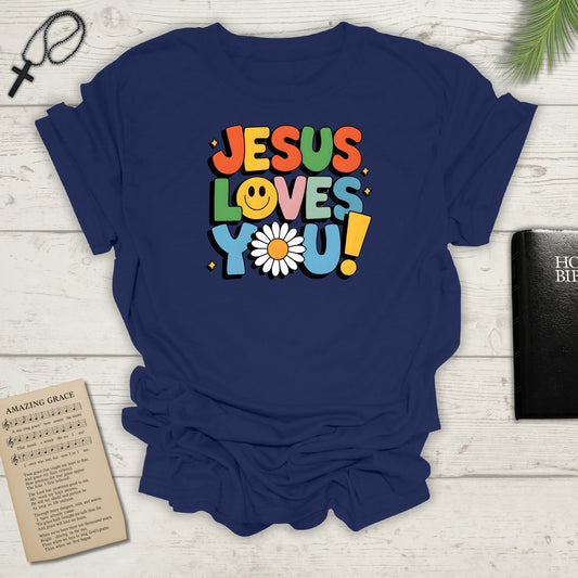 "Jesus Loves You" - Unisex Softstyle T-Shirt – Vibrant Faith-Inspired Tee